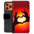 iPhone 17 Pro Max Premium Wallet Case - Heart Silhouette