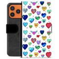 iPhone 17 Pro Max Premium Wallet Case - Hearts