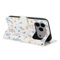 iPhone 17 Pro Max Rhombic Floral Wallet Case - Colorful Flowers