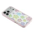 iPhone 17 Pro Max Shockproof Colorful Floral TPU Case - Pink