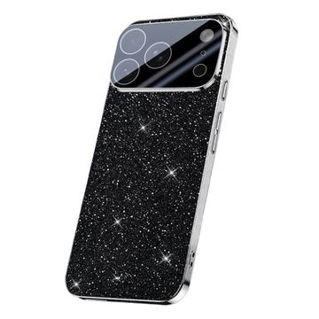 iPhone 17 Pro Max Sparkling Glitter Hybrid Case - Black