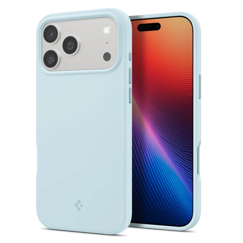 iPhone 17 Pro Max Spigen Silicone Fit MagFit Case Light Blue