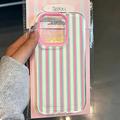 iPhone 17 Pro Max Stripe Pattern Hybrid Case - Pink
