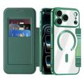 iPhone 17 Pro Max Stylish Magnetic Flip Case with RFID Card Slots