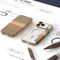 iPhone 17 Pro Max Stylish Magnetic Flip Case with RFID Card Slots - Brown