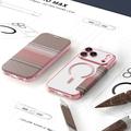 iPhone 17 Pro Max Stylish Magnetic Flip Case with RFID Card Slots - Pink
