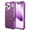 iPhone 17 Pro Max TPU Case with Card Holder - Purple