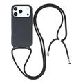 iPhone 17 Pro Max TPU Case with Lanyard - Black