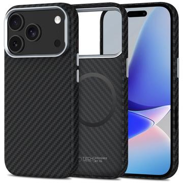 iPhone 17 Pro Max Tech-Protect Ion Carbon Plastic Case - MagSafe Compatible - Black / Silver