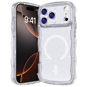 iPhone 17 Pro Max Wave-Edge Laser Glitter MagSafe Case
