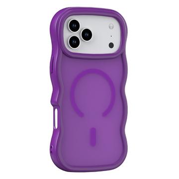 iPhone 17 Pro Max Wave-Edge Magnetic Hybrid Case - Purple