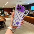 iPhone 17 Pro PC / TPU Cover with Lens Film & Strap - Polka Dot - Purple