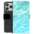 iPhone 17 Pro Premium Wallet Case - Blue Marble
