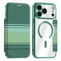 iPhone 17 Pro Stylish Magnetic Flip Case with RFID Card Slots