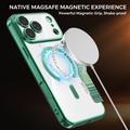 iPhone 17 Pro Stylish Magnetic Flip Case with RFID Card Slots - Blackish Green
