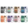 iPhone 17 Pro Stylish Magnetic Flip Case with RFID Card Slots - Blackish Green