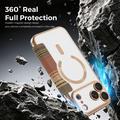 iPhone 17 Pro Stylish Magnetic Flip Case with RFID Card Slots - Brown