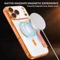 iPhone 17 Pro Stylish Magnetic Flip Case with RFID Card Slots - Orange