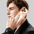 iPhone 17 Pro Stylish Magnetic Flip Case with RFID Card Slots - Orange