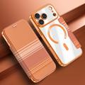iPhone 17 Pro Stylish Magnetic Flip Case with RFID Card Slots - Orange