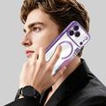 iPhone 17 Pro Stylish Magnetic Flip Case with RFID Card Slots - Purple