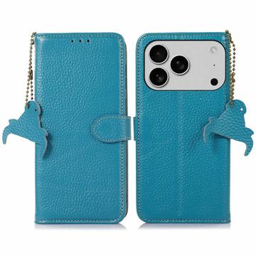 iPhone 17 Pro Wallet Leather Case with RFID - Blue