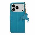 iPhone 17 Pro/18 Pro Wallet Leather Case with RFID - Blue