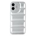 iPhone 17 Puffer Jacket Shockproof TPU Case - Silver