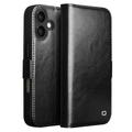 iPhone 17 Qialino Classic Wallet Leather Case - Black