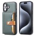 iPhone 17 Retro Style Case with Wallet - Green