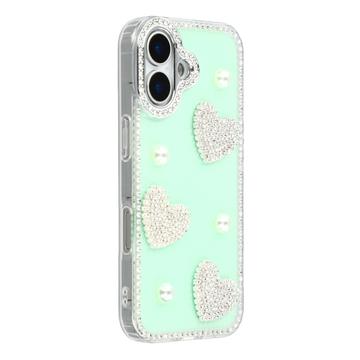 iPhone 17 Sparkling Love and Pearl Hybrid Case