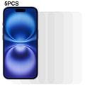 iPhone 17 Tempered Glass Screen Protector - 9H - Case Friendly - 5 Pcs. - Transparent