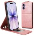 iPhone 17 Vertical Flip Case with Stand - Rose Gold
