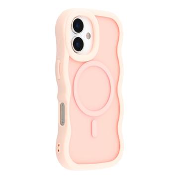 iPhone 17 Wave-Edge Magnetic Hybrid Case - Pink