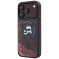 iPhone 18 Pro/17 Pro Karl Lagerfeld Liquid Glitter Karl & Choupette Heads MagSafe Case - Burgundy