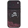 iPhone 18 Pro/17 Pro Karl Lagerfeld Liquid Glitter Karl & Choupette Heads MagSafe Case - Burgundy