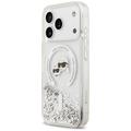iPhone 18 Pro/17 Pro Karl Lagerfeld Liquid Glitter Karl & Choupette Heads MagSafe Case - Transparent
