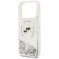 iPhone 18 Pro/17 Pro Karl Lagerfeld Liquid Glitter Karl & Choupette Heads MagSafe Case - Transparent