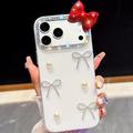 iPhone 18 Pro/17 Pro Pearl Bow Decor Hybrid Case - Pearl White