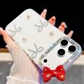 iPhone 18 Pro/17 Pro Pearl Bow Decor Hybrid Case - Pearl White