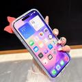 iPhone 18 Pro/17 Pro Pearl Bow Decor Hybrid Case - Pearl White