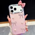 iPhone 18 Pro/17 Pro Pearl Bow Decor Hybrid Case - Pink