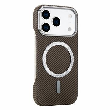 iPhone 18 Pro/17 Pro Slim Carbon Fiber Magnetic Case - Brown