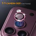 iPhone 18 Pro/18 Pro Max Northjo Glitter Camera Lens Protector - Burgundy