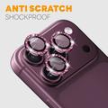iPhone 18 Pro/18 Pro Max Northjo Glitter Camera Lens Protector - Burgundy