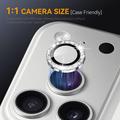 iPhone 18 Pro/18 Pro Max Northjo Glitter Camera Lens Protector - Silver