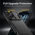 iPhone 18 Pro Brushed TPU Case - Carbon Fiber - Black