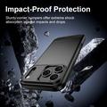 iPhone 18 Pro Brushed TPU Case - Carbon Fiber - Black
