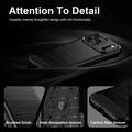 iPhone 18 Pro Brushed TPU Case - Carbon Fiber - Black