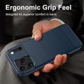 iPhone 18 Pro Brushed TPU Case - Carbon Fiber - Blue